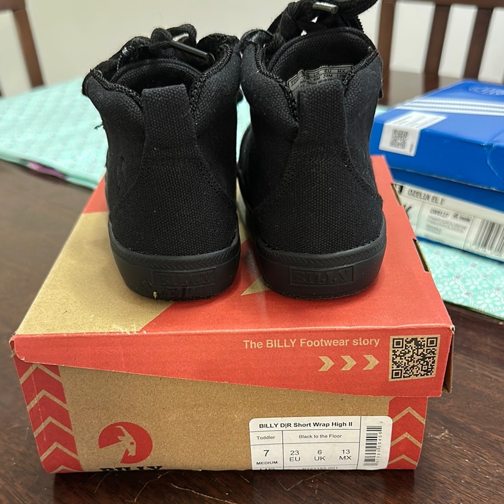 Kids Black High-Top Shoes